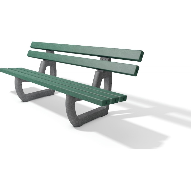 Banc Valériane Gris/Vert sur site